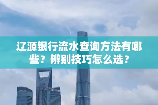 辽源银行流水查询方法有哪些?辨别技巧怎么选?